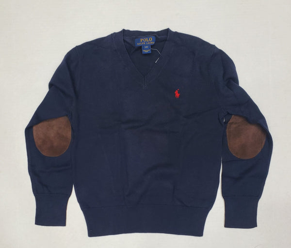 Polo Navy V Neck Sweater For Kids