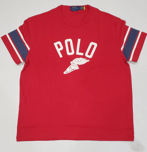 Nwt Polo Ralph Lauren Red/White Track Classic Fit Tee - Unique Style