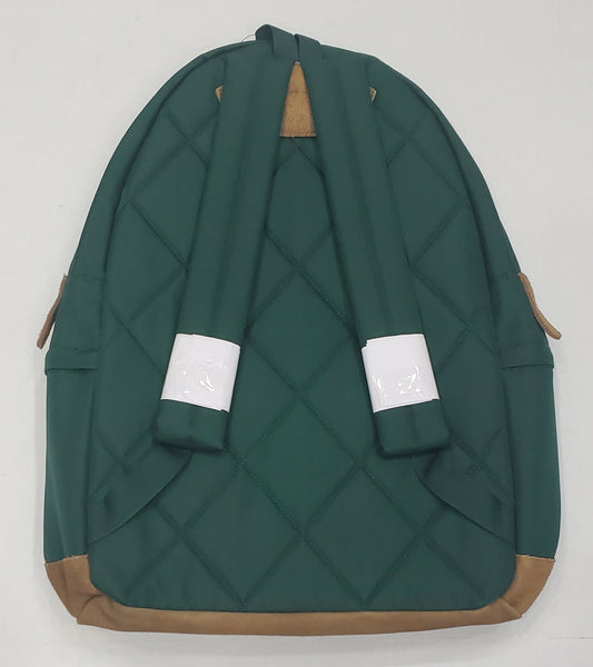 NWT Polo Ralph Lauren Green Suede Trim Patches Bag Pack - Unique Style