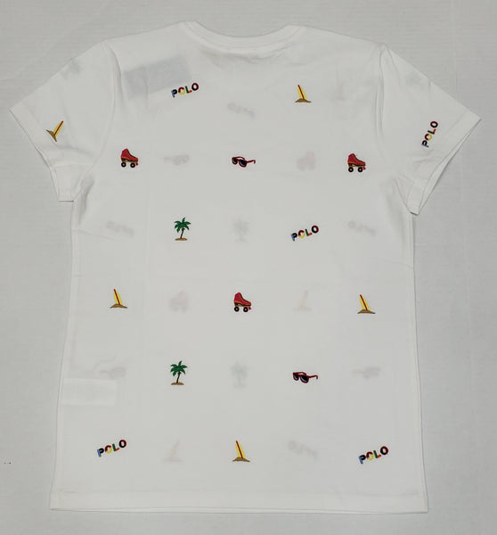 Nwt Polo Ralph Lauren Women's Allover Embroidered Tee - Unique Style