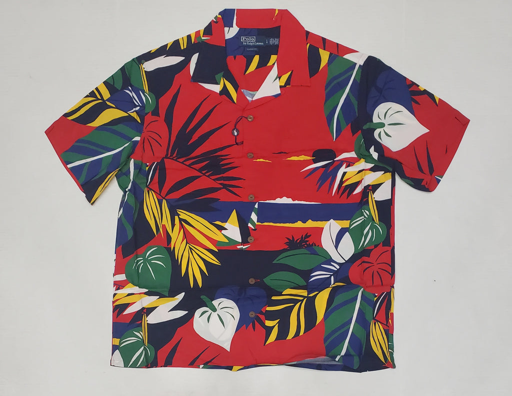 Nwt Polo Ralph Lauren Tropical Classic Fit Short Sleeve Button Down
