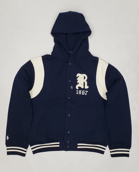 Nwt Polo Big & Tall Navy Blue 'R' 1967 Hooded Baseball Jacket