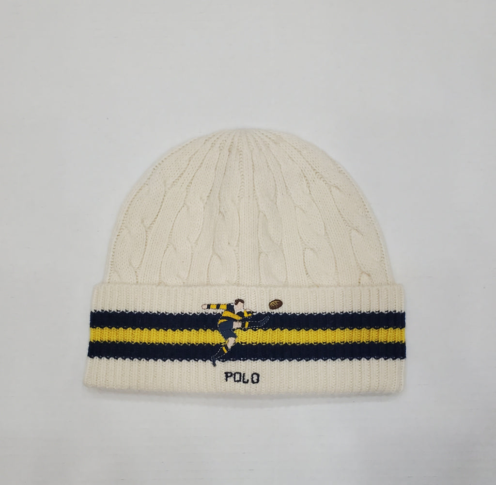 Nwt Polo Ralph Lauren Rugby Kicker Player Skully