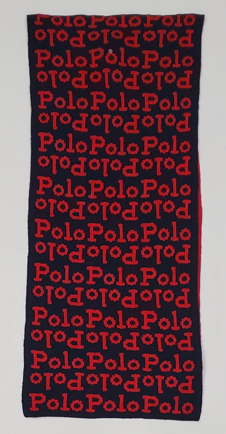 Nwt Polo Ralph Lauren Grey Scribble Scarf