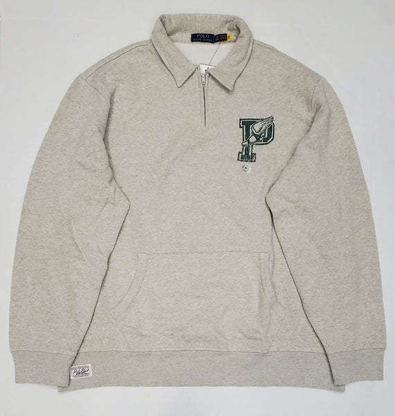 Nwt Polo Ralph Lauren Grey Half Zip P-Wing Sweatshirt - Unique Style