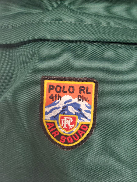 NWT Polo Ralph Lauren Green Suede Trim Patches Bag Pack - Unique Style