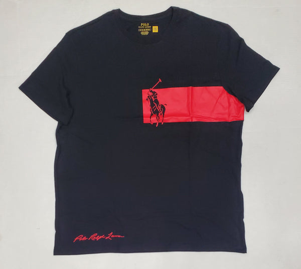 Nwt Polo Ralph Lauren Black/Red Big Pony Tee - Unique Style