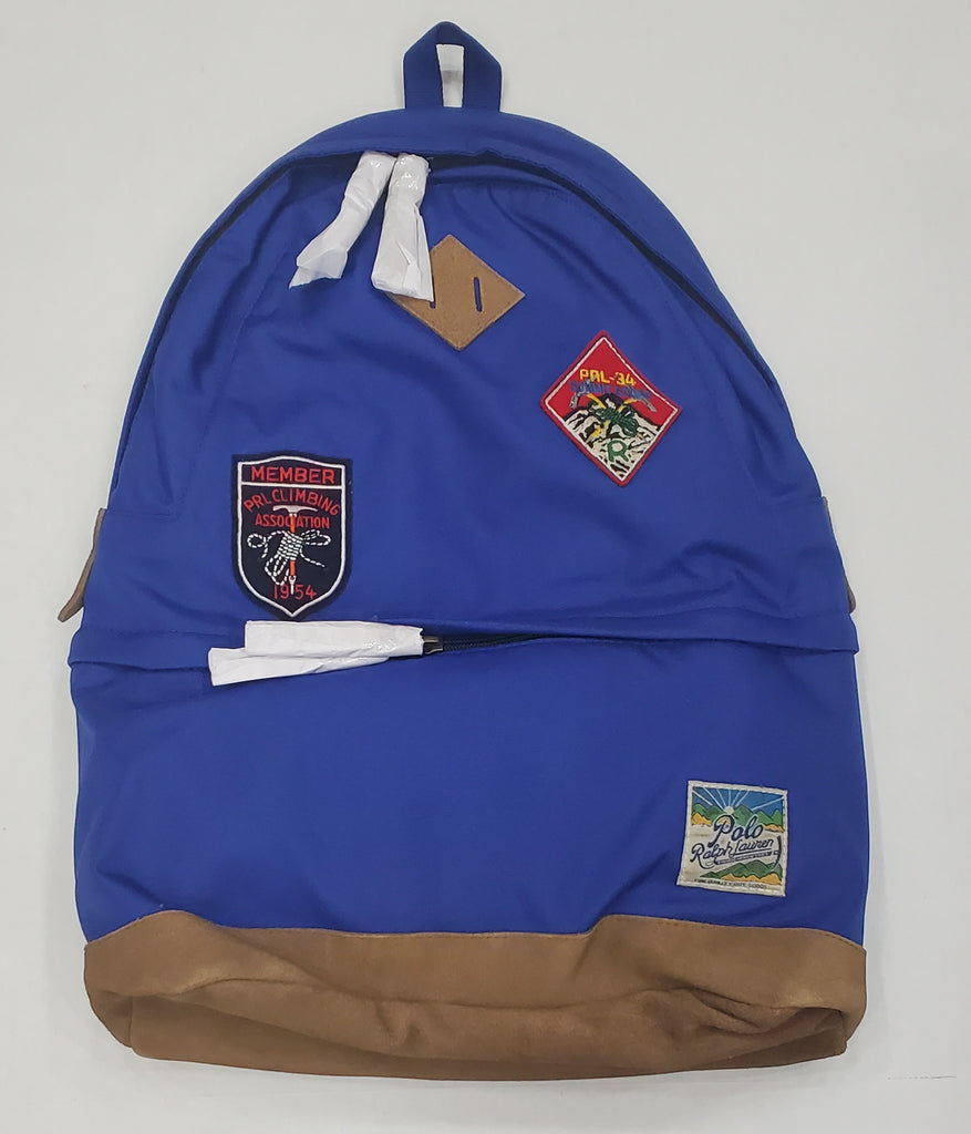 NWT Polo Ralph Lauren Royal Blue Suede Trim Patches Bag Pack