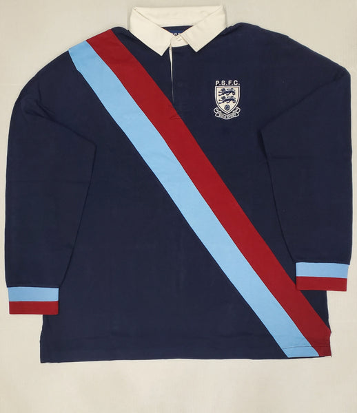 Nwt Polo Sport Burgundy/Navy P.S.F.C Classic Fit Rugby - Unique Style