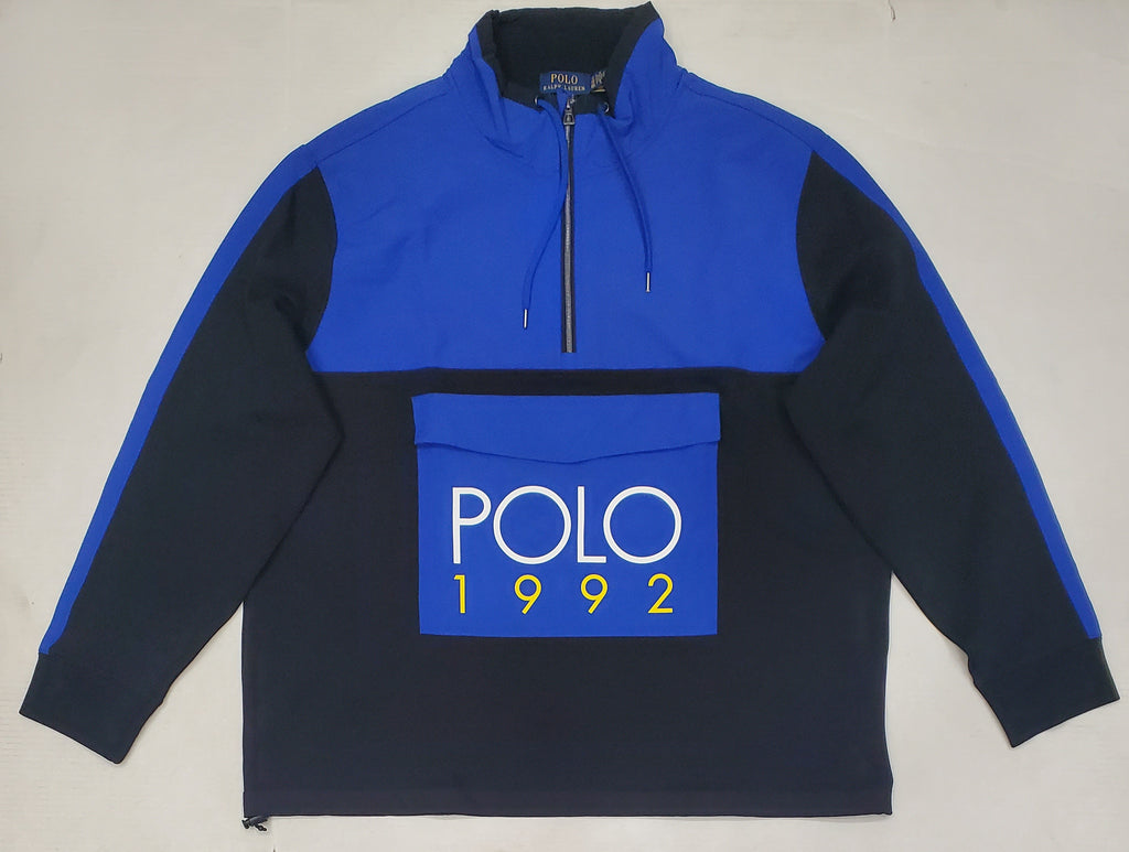 Nwt Polo Ralph Lauren Royal/Black 1992 Hybrid Pullover