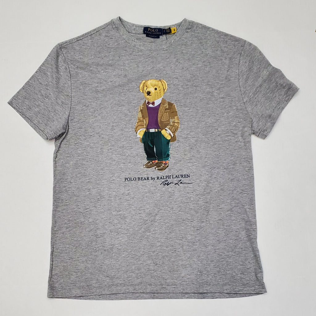 Nwt Polo Ralph Lauren Grey Bear Classic Fit Tee u