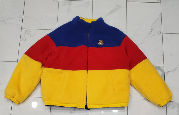 Nwt Polo Ralph Royal Blue/Red Lauren Reversible Cookie Down Jacket - Unique Style