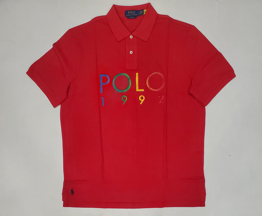 Nwt Polo Ralph Red Embroidered 1992 Classic Fit Polo