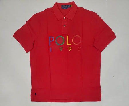Nwt Polo Ralph Lauren Red/Navy 1992 Stadium Classic Fit Polo