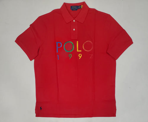 Nwt Polo Ralph Red Embroidered 1992 Classic Fit Polo - Unique Style
