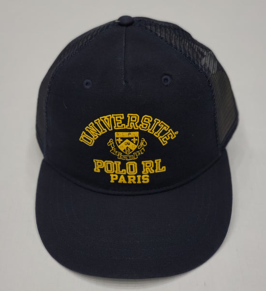 Nwt Polo Ralph Lauren Navy Blue University Paris Trucker Hat - Unique Style