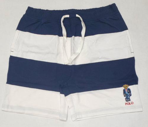 Nwt Polo Ralph Lauren White/Navy 6 inch Teddy Bear Shorts - Unique Style