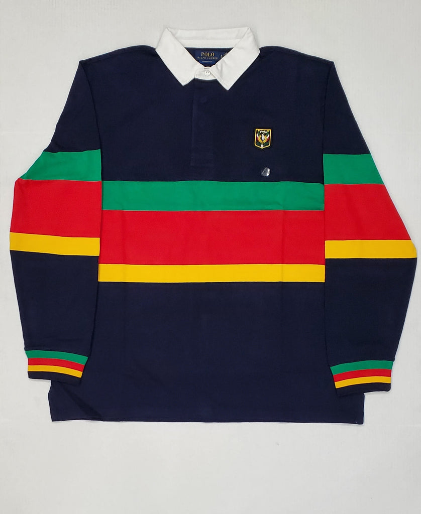 Nwt Polo Ralph Lauren Navy/Yellow/Green/ Red Uni Classic Fit Rugby