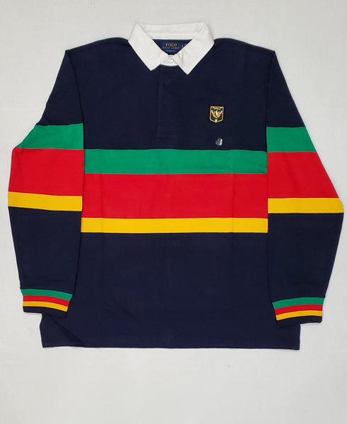 Nwt Polo Ralph Lauren Navy/Yellow/Green/ Red Uni Classic Fit Rugby - Unique Style