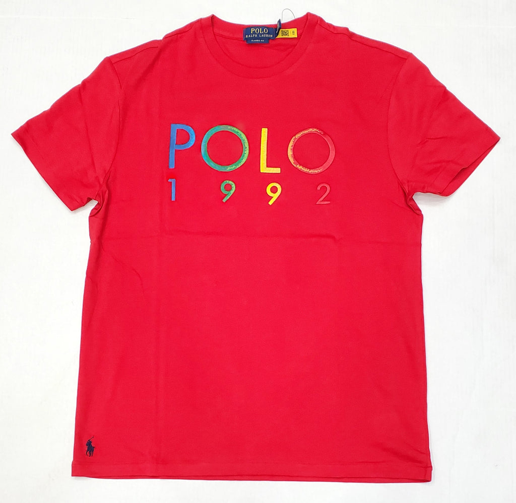 Nwt Polo Ralph Lauren Red Embroidered 1992 Classic Fit Tee