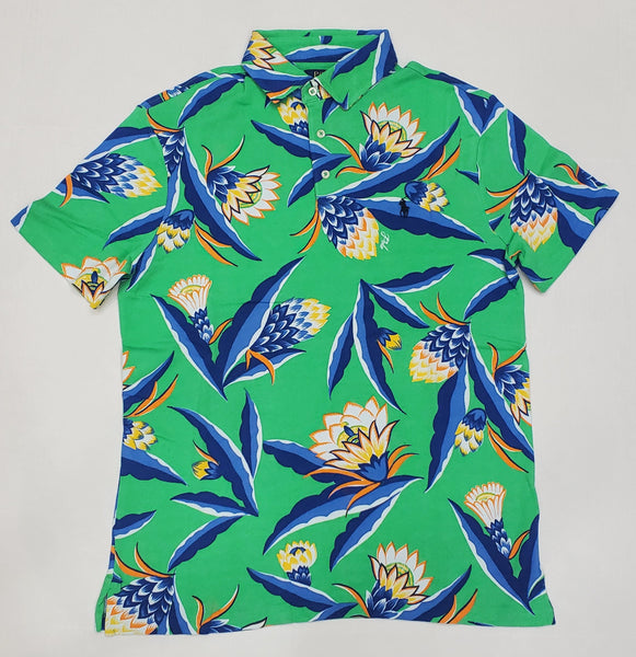 Nwt Polo Ralph Green Floral Print Classic Fit Polo - Unique Style