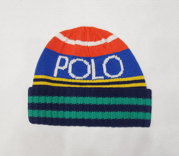 Nwt Polo Ralph Lauren Multi Stripe Spellout Skully - Unique Style