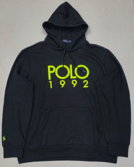 Nwt Polo Ralph Lauren Black/Yellow Spellout Hoodie