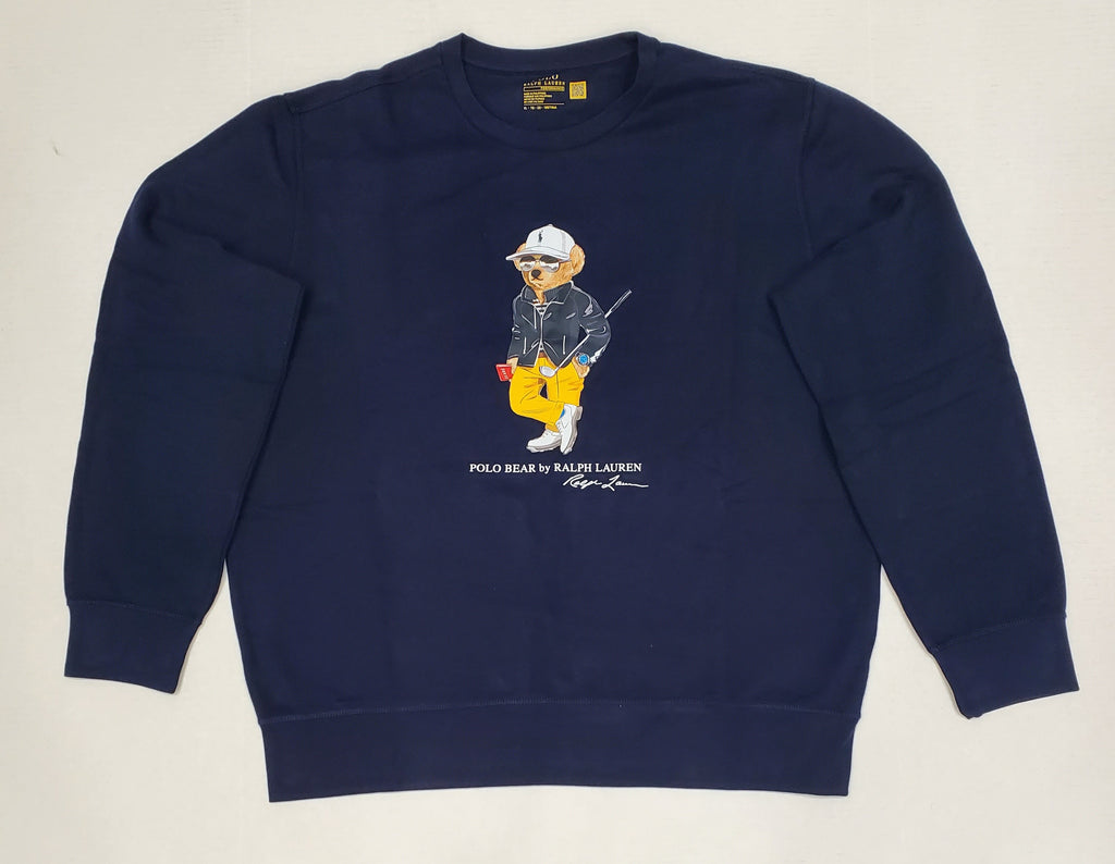 Nwt Polo Ralph Lauren Navy Golf Bear Teddy Bear Sweatshirt