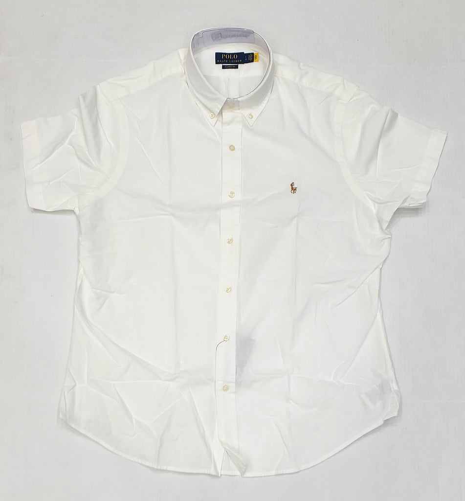 Nwt Polo Ralph Lauren White Chambray Small Pony Classic Fit Button Up