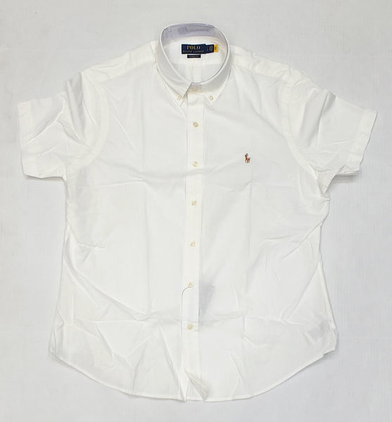 Nwt Polo Ralph Lauren White Chambray Small Pony Classic Fit Button Up - Unique Style