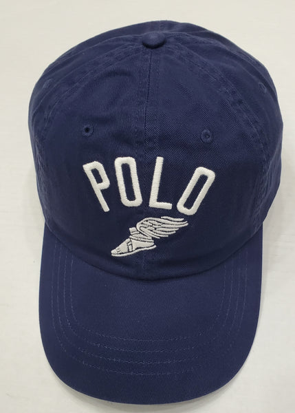 Nwt Polo Ralph Lauren Navy Track P-Wing Foot Hat - Unique Style