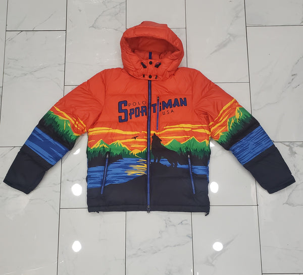Nwt Polo Ralph Lauren Orange Sportsman Down Jacket - Unique Style
