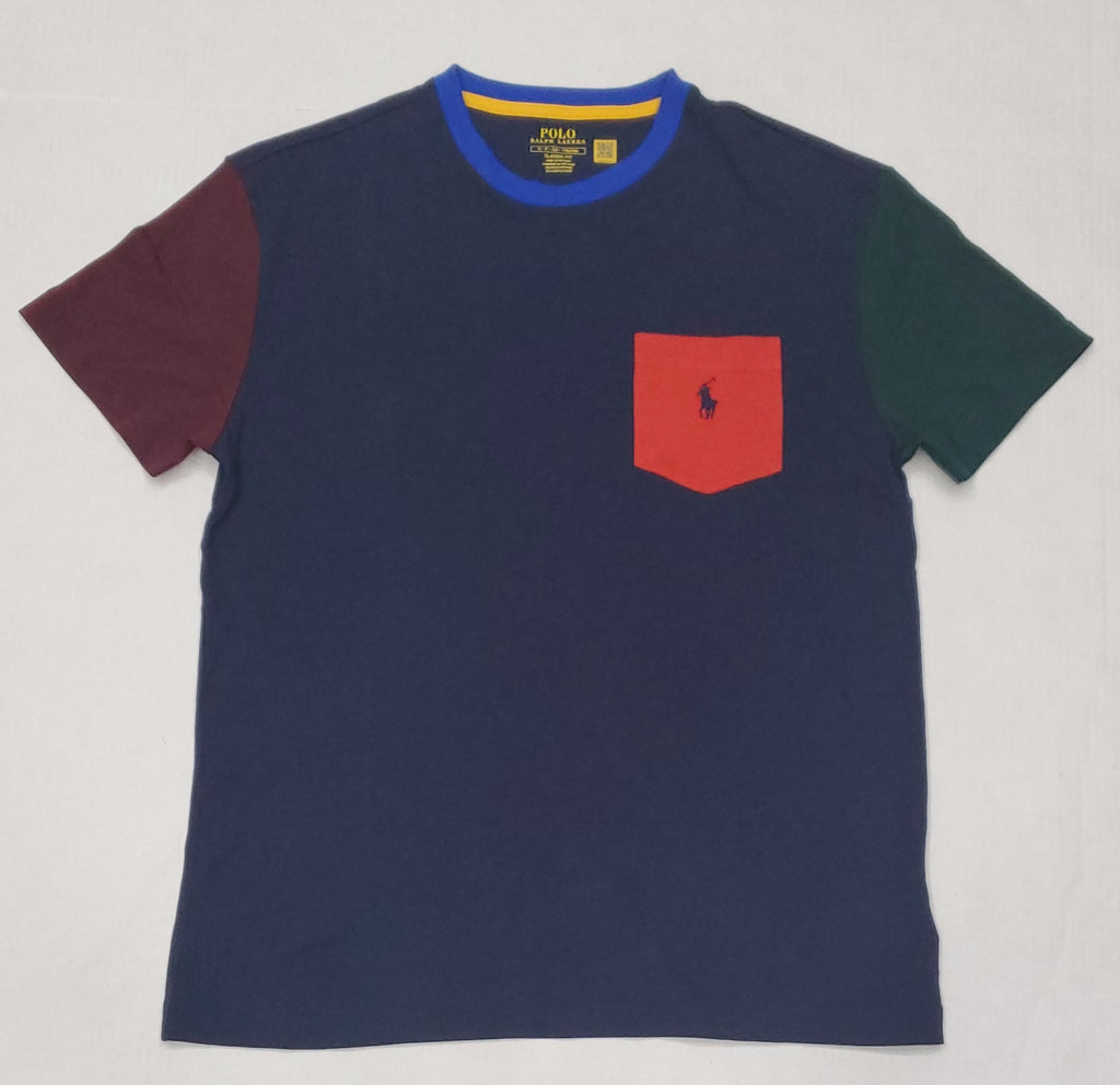 Nwt Polo Ralph Lauren Multi Color Pocket Classic Fit Tee