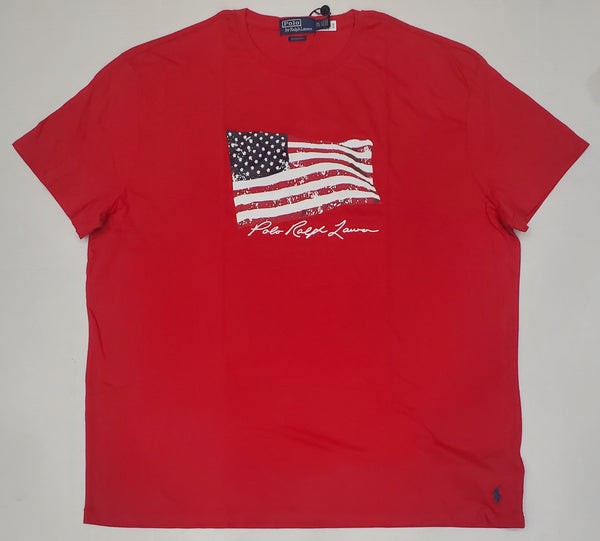 Nwt Polo Ralph Red American Flag Classic Fit Tee - Unique Style