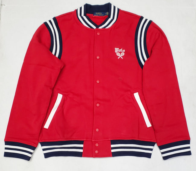 Nwt Polo Sport Red Tennis Winged Foot Baseball Jacket - Unique Style