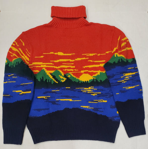 Nwt Polo Ralph Lauren Orange Sportsman Turtleneck Sweater - Unique Style