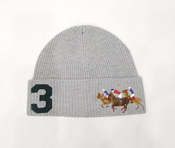 Nwt Polo Ralph Lauren Grey Triple pony # 3 Skully - Unique Style
