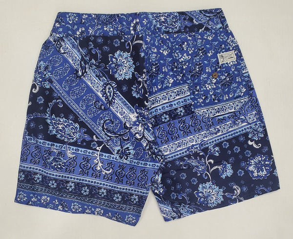 Nwt Polo Ralph Lauren Blue Bandana Print Swim Trunks - Unique Style