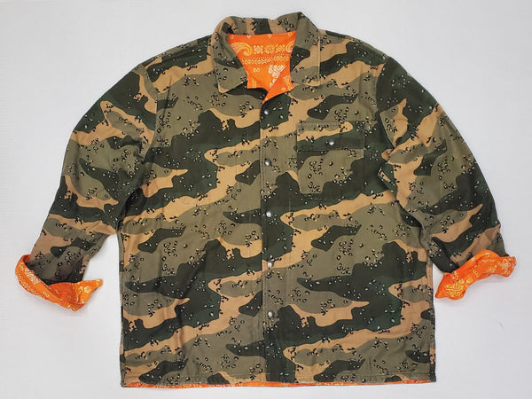 Nwt Polo Ralph Lauren 100% Cotton Heavyweight Reversible Button Down - Unique Style