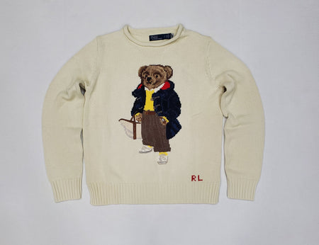 Nwt Polo Ralph Lauren Women's Sailboat Crop Top Knit  Sweater