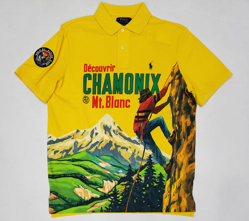 Nwt Polo Ralph Lauren Yellow Chamonix Mt Blanc Classic Fit Polo - Unique Style