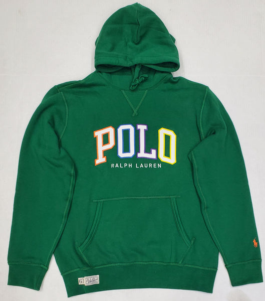 Nwt Polo Ralph Green Spellout Patch Hoodie - Unique Style
