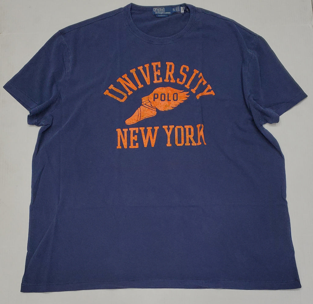 Nwt Polo Ralph Lauren Navy/Orange University New York Classic Fit Tee