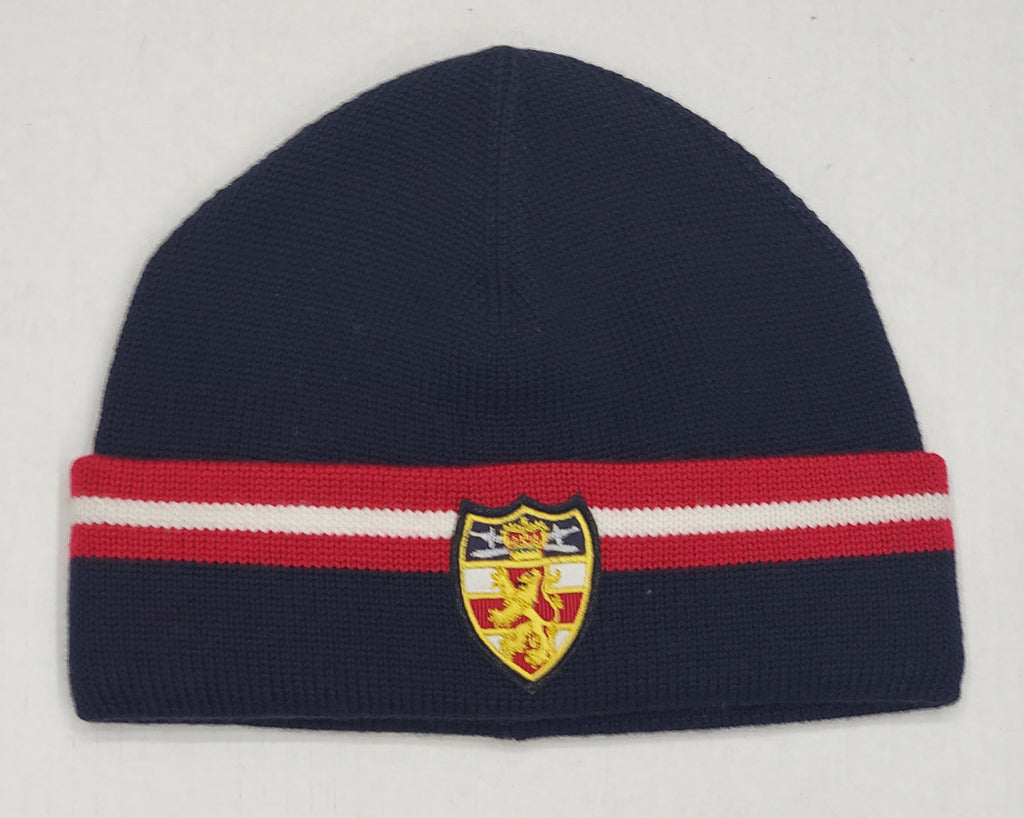Nwt Polo Ralph Lauren Navy Stripe Coat Of Arms Skully