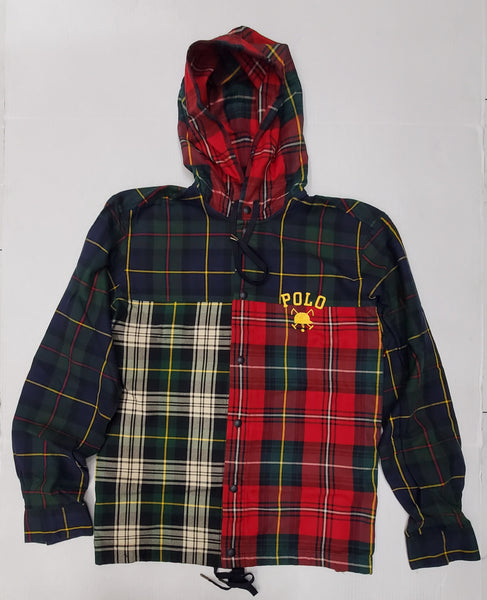 Nwt Polo Ralph Lauren Plaid Horsehead Button Up Hoodie Jacket - Unique Style