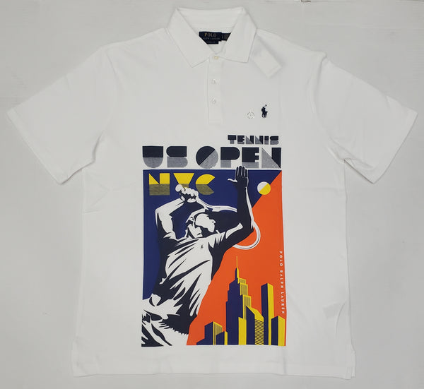 Nwt Polo Ralph Lauren White Nyc US Open Classic Fit Polo - Unique Style