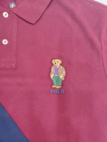 Nwt Polo Ralph Lauren Burgundy Preppy Bear Custom Fit Polo - Unique Style