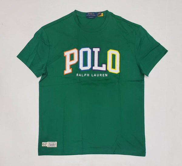 Nwt Polo Ralph Lauren Green Patch Spellout Classic Fit Tee - Unique Style