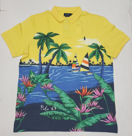 Nwt Polo Ralph Lauren Yellow/Red/Royal Alpine Club Classic Fit Rugby