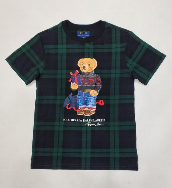 Nwt Kids Polo Ralph Lauren Green Plaid Reindeer Tee (8-20) - Unique Style